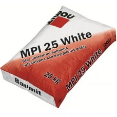 Стартовая штукатурная смесь цементно-известковая Baumit MPI 25 White 25кг
