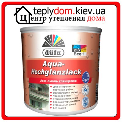 Аква-эмаль глянцевая Dufa Aqua-Hochglanzlack, 2,5 л