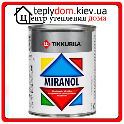 Алкидная эмаль для металлических и деревянных поверхностей Miranol (Миранол), базис "C", 0,9 л