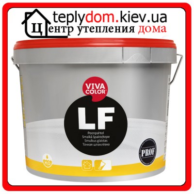 Белая латексная шпаклёвка для стен и потолков Vivacolor LF, 10 л