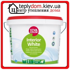 Совершенно матовая водно-дисперсионная краска Interior White, Цвет белый, 1 л