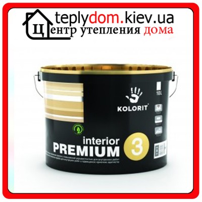 Матовая латексная краска Interior Premium 3, базис "A", 2,7 л