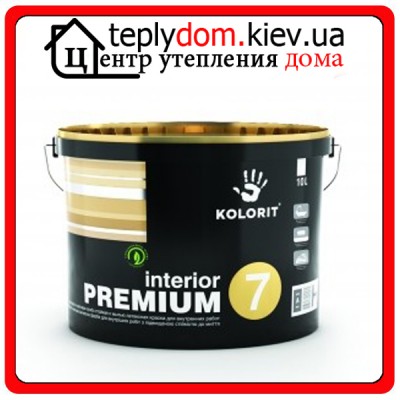 Шелковисто-матовая латексная краска Interior Premium 7, базис "A", 4,5 л