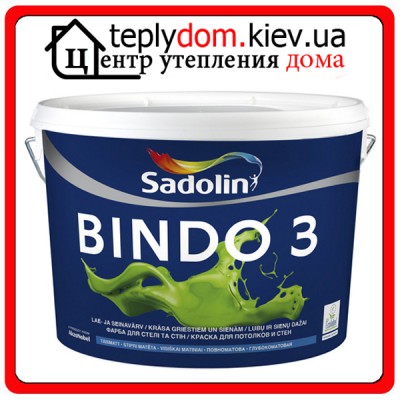 Глубокоматовая краска Sadolin Bindo 3 PROF BW (WO), 20 л