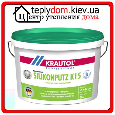 Krautol Krautherm Silikonputz K 15 силиконовая штукатурка барашек (1,5мм) 25кг