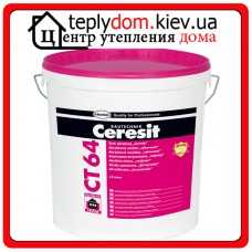Штукатурка декоративная акриловая «короед» (зерно 2,0мм) Ceresit CT 64 25 кг